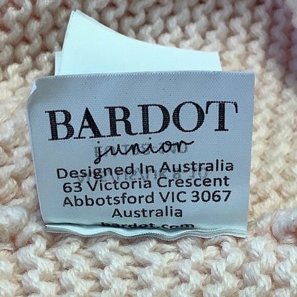 Bardot Junior Size 8-10 Peach Pink Andi Knit Top Halter Neck Tie Back O4-5 - Picture 9 of 10